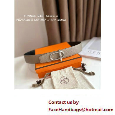 Hermes Ithaque belt buckle  &  Reversible leather strap 38 mm 03 2023